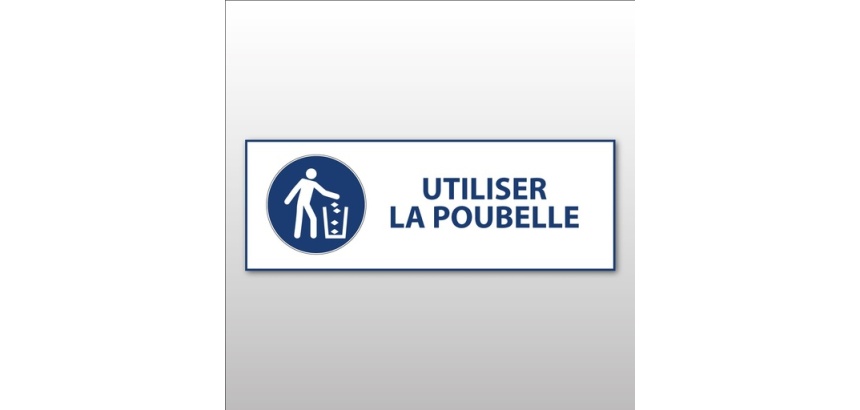 Panneau d'Obligation ISO 7010 - Utiliser la poubelle - M030