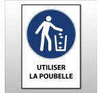 Panneau signalétique Utiliser la poubelle – M030 – Norme ISO 7010
