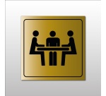 Signalisation d'information - Pictogramme Salle de réunion 100 x 100 mm Argent