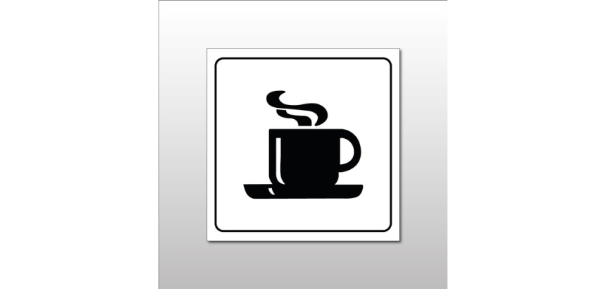 Panneau d'information - Cafétéria Tasse Chaude - Gravoply