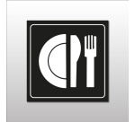 Signalétique restaurant - Pictogramme Restaurant - Gravoply