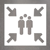 Pochoir -Marquage - Point de rassemblement - PVC souple