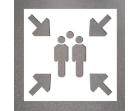 Pochoir -Marquage - Point de rassemblement - PVC souple