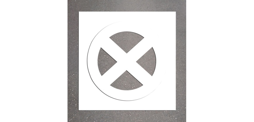 Pochoir marquage parking - Interdit arrêt/stationnement - PVC Souple