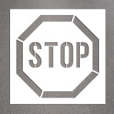 Pochoir pour marquage au sol - Pictogramme STOP - PVC Souple