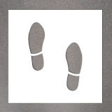 Pochoir marquage au sol Empreintes de pieds - PVC réutilisable