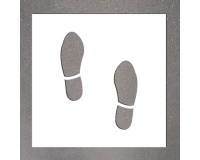 Pochoir marquage au sol Empreintes de pieds - PVC réutilisable