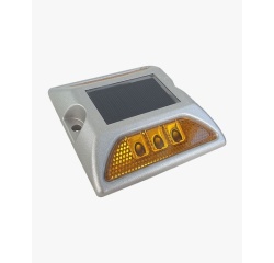 Plot de fixation Solaire à LED - IP68 - 100 x 100 mm - Aluminum