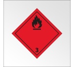Plaque ADR 3 – Liquides inflammables – Signalétique transport 100 x 100 mm Vinyle