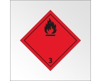 Plaque ADR 3 – Liquides inflammables – Signalétique transport 250 x 250 mm PVC 2 mm
