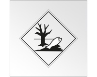 Plaque de Transport ADR - Dangereux pour l'environnement 250 x 250 mm PVC 2 mm