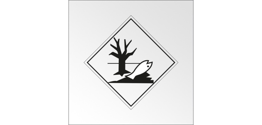 Plaque de Transport ADR - Dangereux pour l'environnement 100 x 100 mm Plaque magnétique