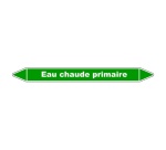 Marqueur tuyauterie - Eau chaude primaire - Vinyle laminé