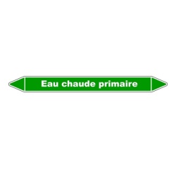Marqueur tuyauterie - Eau chaude primaire - Vinyle laminé