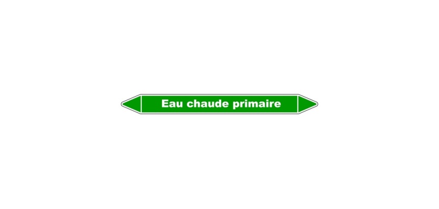 Marqueur tuyauterie - Eau chaude primaire - Vinyle laminé