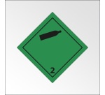 Plaque de Transport ADR 2 - Gaz inflammables non-toxiques 300 x 300 mm PVC 2 mm