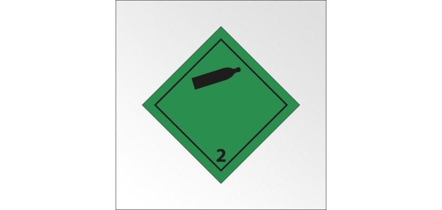 Plaque de Transport ADR 2 - Gaz inflammables non-toxiques 300 x 300 mm PVC 2 mm