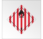 Plaque ADR - Transport Solide inflammable - Danger Classe 4 150 x 150 mm Vinyle