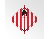Plaque ADR - Transport Solide inflammable - Danger Classe 4 250 x 250 mm PVC 2 mm