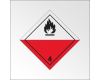Plaque de Transport ADR 4 - Transport matières inflammables