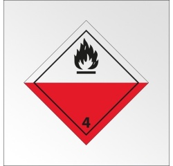 Plaque de Transport ADR 4 - Transport matières inflammables