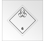 Panneau de transport adr 6 - Matières infectieuses - Norme ADR 100 x 100 mm Plaque magnétique