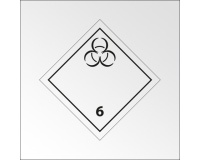 Panneau de transport adr 6 - Matières infectieuses - Norme ADR 250 x 250 mm PVC 2 mm