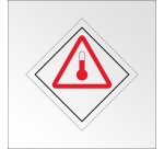 Panneau de signalisation - Transport matières chaudes ADR 150 x 150 mm PVC 2 mm