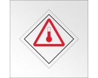 Panneau de signalisation - Transport matières chaudes ADR 300 x 300 mm PVC 2 mm