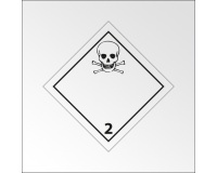 Panneau de signalisation ADR – Gaz toxiques – Classe ADR 2 250 x 250 mm PVC 2 mm