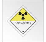 Plaque ADR - Transport Matières radioactives - Danger classe 7 300 x 300 mm Vinyle