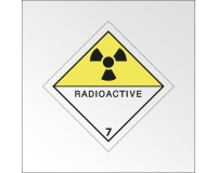 Plaque ADR - Transport Matières radioactives - Danger classe 7 300 x 300 mm Vinyle