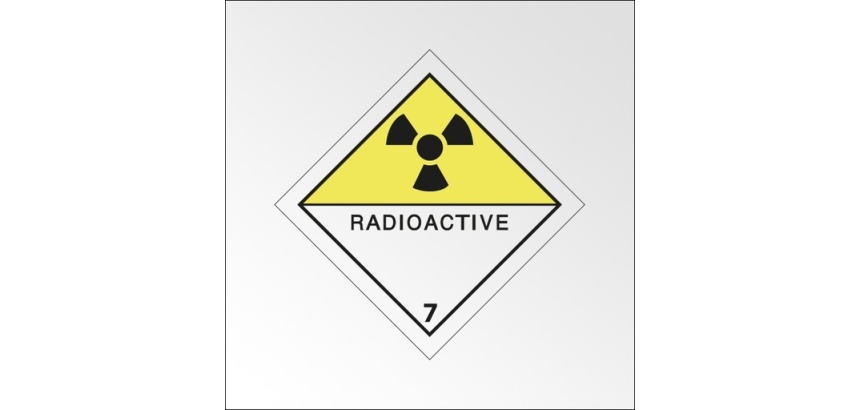 Plaque ADR - Transport Matières radioactives - Danger classe 7 300 x 300 mm Vinyle