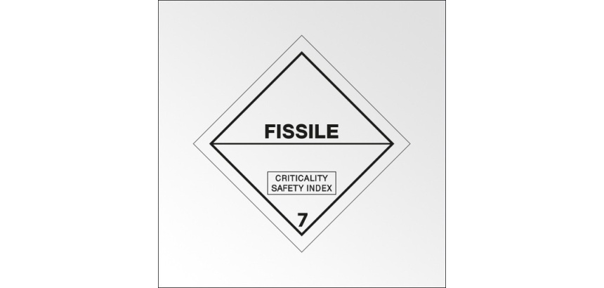 Signalisation de transport normalisée ADR - Danger classe 7-E 250 x 250 mm Plaque magnétique