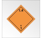Plaque ADR - Transport Explosifs - Danger classe 1.4 300 x 300 mm Plaque magnétique