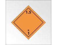 Plaque de Transport ADR - Matières et objets explosifs 1.5