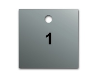 Marqueur tuyauterie - Pré-numéroté 51x51mm - Aluminium 01 à 50