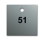 Marqueur tuyauterie - Pré-numéroté 51x51mm - Aluminium