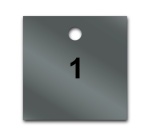 Marqueur vannes - Carré pré-numéroté - Inox - 51x51 mm