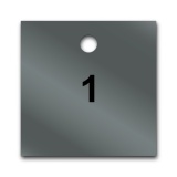Marqueur vannes - Carré pré-numéroté - Inox - 51x51 mm 01 à 50