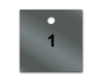 Marqueur vannes - Carré pré-numéroté - Inox - 51x51 mm 01 à 50