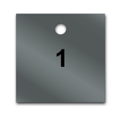 Marqueur vannes - Carré pré-numéroté - Inox - 51x51 mm