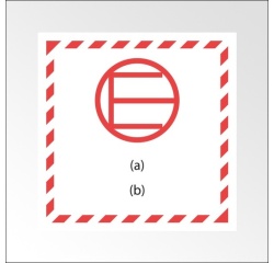 Panneau de signalisation de transport normalisée pour quantités exceptées
