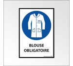 Panneau EPI – Port de la blouse obligatoire – Norme ISO 7001