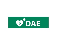 Panneau de signalisation - Pictogramme DAE - 150 x 50 mm - ISO 7010 PVC 2 mm
