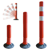 Balise de jalonnement - Flexible - Polyéthylène - Orange Hauteur: 1000 mm