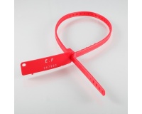 Scellés de Sécurité plastique L 520 mm- STRAPSEAL - Lot de 100 ex Rouge