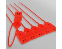 Scellés ALYS – Sécurité plastique – Lot de 100 unités inviolables 200 mm Rouge