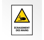 Panneau danger - Écrasement des mains - W024 - Norme ISO 7010