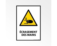 Panneau danger - Écrasement des mains - W024 - Norme ISO 7010